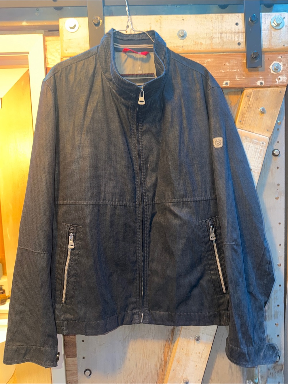 Bugatti Charcoal Gray Lightweight Zip-Up Jacket